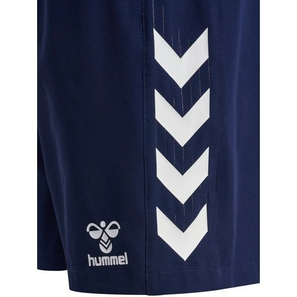 Hummel Dänemark Trainingsshorts Travel Woven - Navy/Weiß Kinder – Bild 2