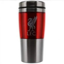 Taylors Football Souvenirs Liverpool Metal Thermobecher - Silber/Rot