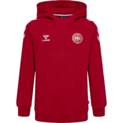 Hummel Dänemark Hoodie Fan - Tango Rot Kinder