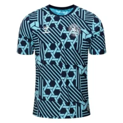 Hummel Dänemark Training T-Shirt Pre Match - Blau/Navy/Weiß