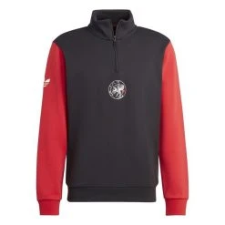 Adidas Originals Ajax Sweatshirt 1/4 Reißverschluss Originals - Schwarz/Rot/Weiß