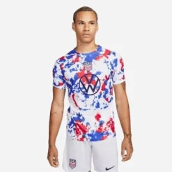 Nike USA Training T-Shirt Dri-FIT Pre Match 2022/23 - Weiß/Blau