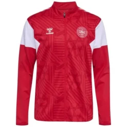 Hummel Dänemark Trainingsjacke Line Up - Tango Rot/Weiß