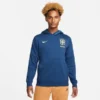 Nike Brazil Hoodie Fleece Travel - Navy/Green Spark/Gelb