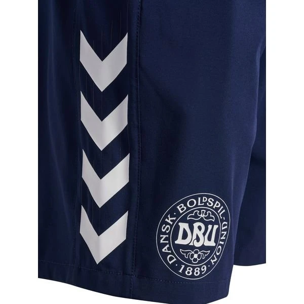 Hummel Dänemark Trainingsshorts Travel Woven - Navy/Weiß Kinder – Bild 3